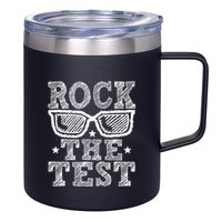 Rock The Test Testing Day Retro Motivational 12oz Stainless Steel Coffee Mug