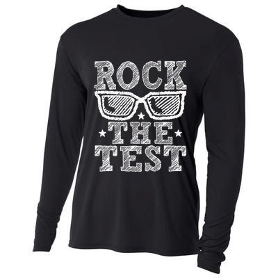 Rock The Test Testing Day Retro Motivational Cooling Performance Long Sleeve Crew