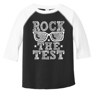Rock The Test Testing Day Retro Motivational Toddler Fine Jersey T-Shirt