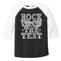 Rock The Test Testing Day Retro Motivational Toddler Fine Jersey T-Shirt