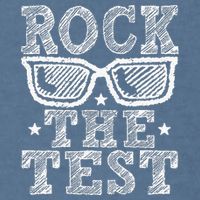 Rock The Test Testing Day Retro Motivational Garment-Dyed Sweatshirt