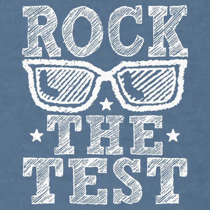 Rock The Test Testing Day Retro Motivational Garment-Dyed Sweatshirt