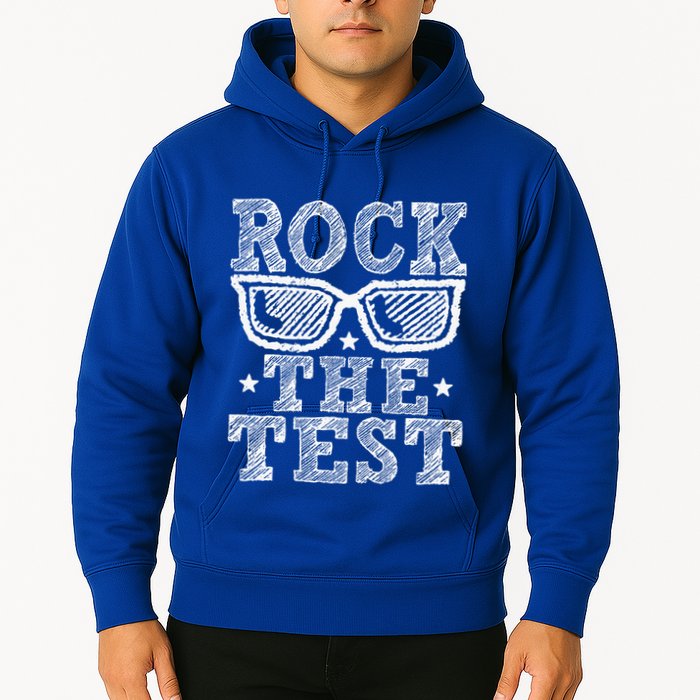 Rock The Test Testing Day Retro Motivational Hoodie