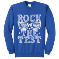 Rock The Test Testing Day Retro Motivational Sweatshirt