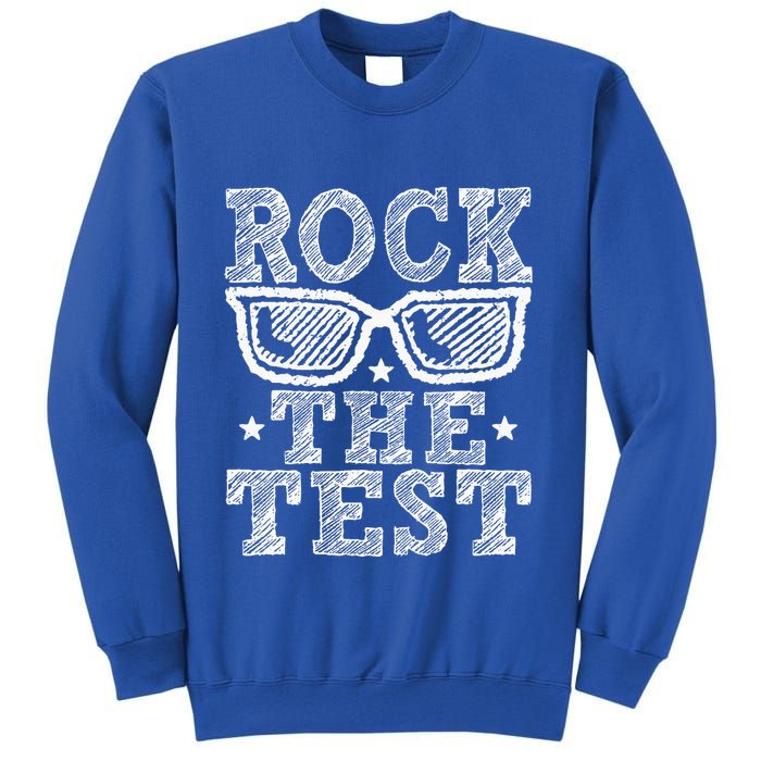 Rock The Test Testing Day Retro Motivational Sweatshirt