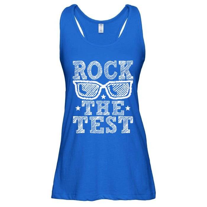 Rock The Test Testing Day Retro Motivational Ladies Essential Flowy Tank