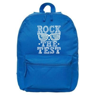 Rock The Test Testing Day Retro Motivational 16 in Basic Backpack