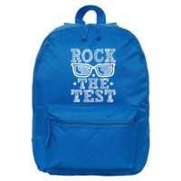 Rock The Test Testing Day Retro Motivational 16 in Basic Backpack