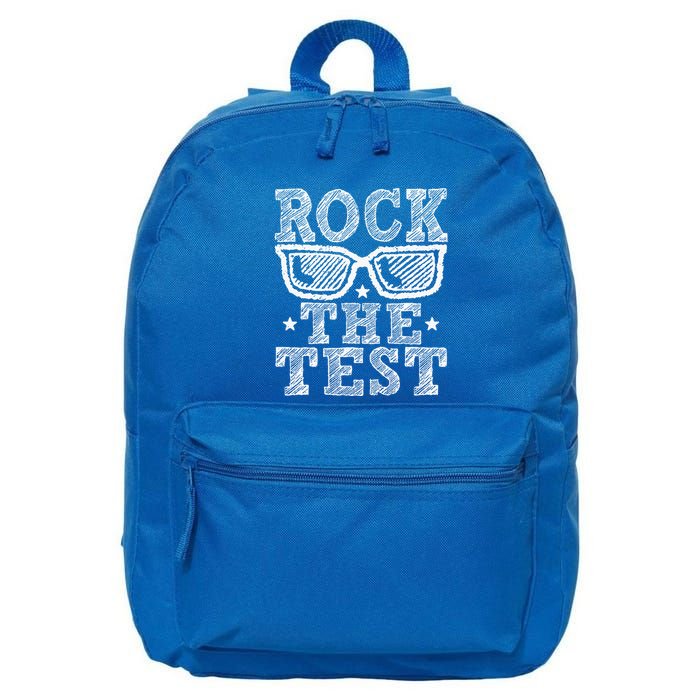 Rock The Test Testing Day Retro Motivational 16 in Basic Backpack