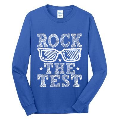 Rock The Test Testing Day Retro Motivational Tall Long Sleeve T-Shirt
