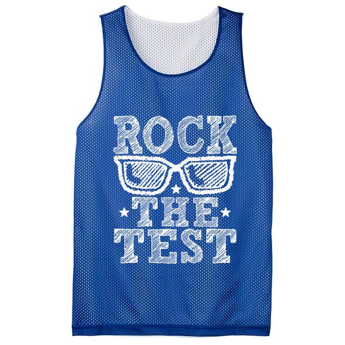 Rock The Test Testing Day Retro Motivational Mesh Reversible Basketball Jersey Tank