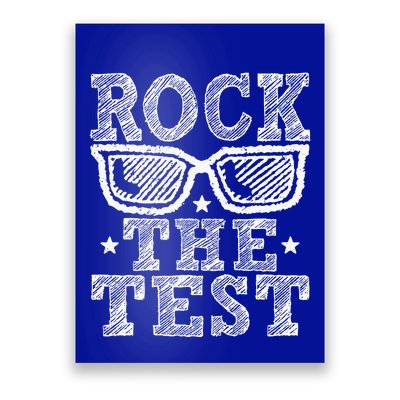 Rock The Test Testing Day Retro Motivational Poster