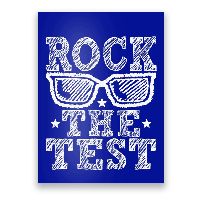 Rock The Test Testing Day Retro Motivational Poster