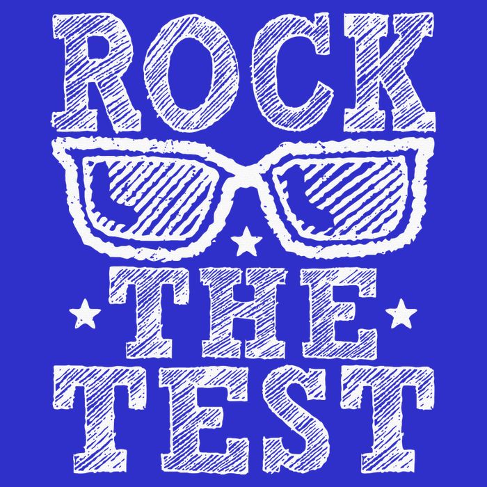 Rock The Test Testing Day Retro Motivational Poster