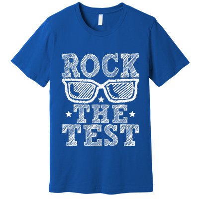 Rock The Test Testing Day Retro Motivational Premium T-Shirt