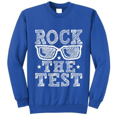 Rock The Test Testing Day Retro Motivational Tall Sweatshirt