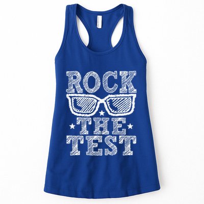 Rock The Test Testing Day Retro Motivational Womens Tank Top