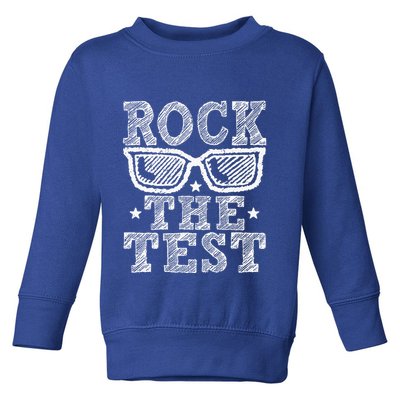 Rock The Test Testing Day Retro Motivational Toddler Sweatshirt