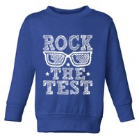 Rock The Test Testing Day Retro Motivational Toddler Sweatshirt