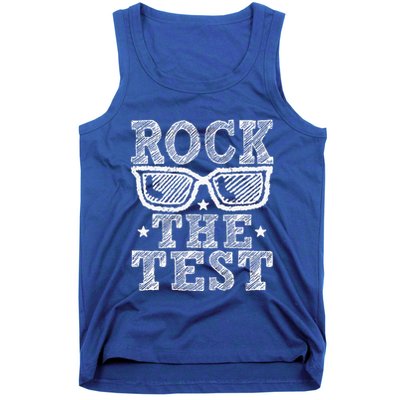 Rock The Test Testing Day Retro Motivational Tank Top