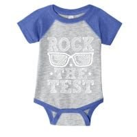 Rock The Test Testing Day Retro Motivational Infant Baby Jersey Bodysuit