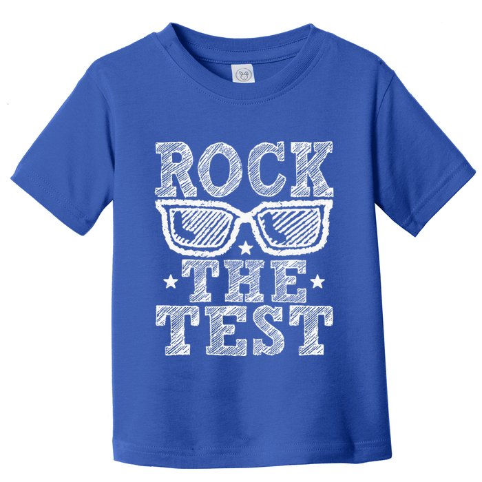Rock The Test Testing Day Retro Motivational Toddler T-Shirt