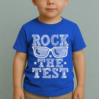 Rock The Test Testing Day Retro Motivational Toddler T-Shirt