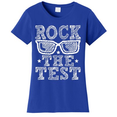 Rock The Test Testing Day Retro Motivational Women's T-Shirt