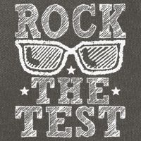 Rock The Test Testing Day Retro Motivational Cotton Canvas Backpack