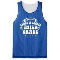 Ready To Tackle Third Grade First Day Of School Football Gift Mesh Reversible Basketball Jersey Tank