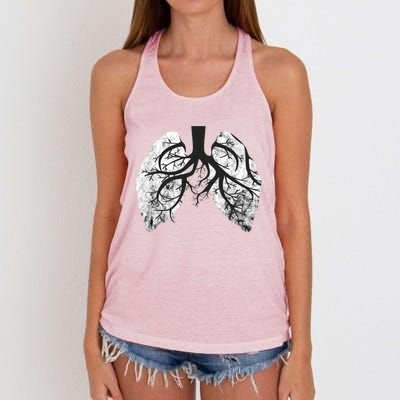 Respiratory Therapy Therapist Lung Doctor Respiratory Cute Gift Women's Knotted Racerback Tank