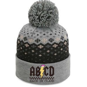 Retro Teacher Tour Abcd Back To School Classic Rock The Baniff Cuffed Pom Beanie