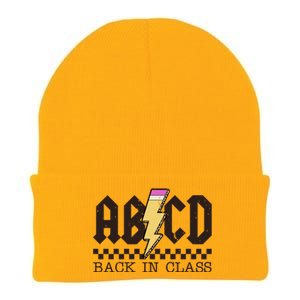 Retro Teacher Tour Abcd Back To School Classic Rock Knit Cap Winter Beanie