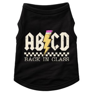 Retro Teacher Tour Abcd Back To School Classic Rock Doggie Tank