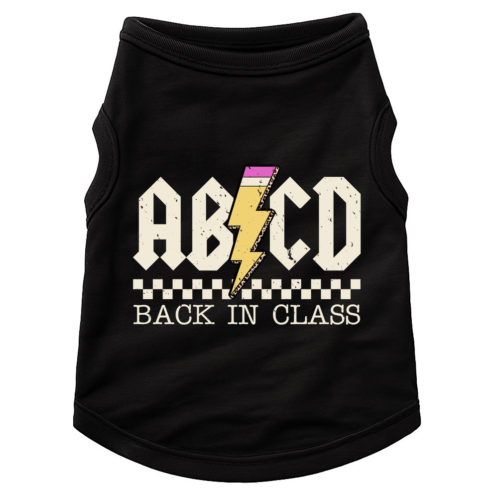 Retro Teacher Tour Abcd Back To School Classic Rock Doggie Tank