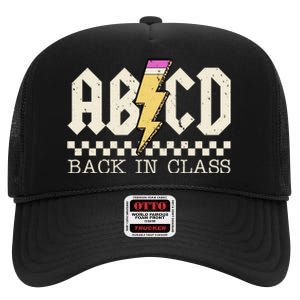 Retro Teacher Tour Abcd Back To School Classic Rock High Crown Mesh Back Trucker Hat