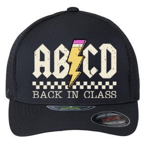 Retro Teacher Tour Abcd Back To School Classic Rock Flexfit Unipanel Trucker Cap