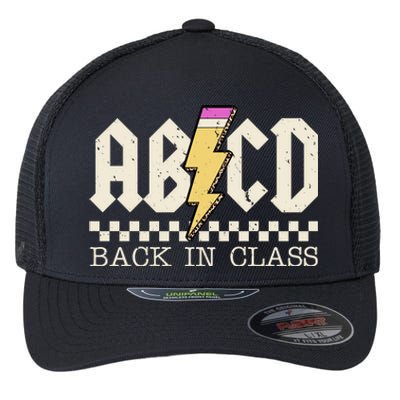 Retro Teacher Tour Abcd Back To School Classic Rock Flexfit Unipanel Trucker Cap