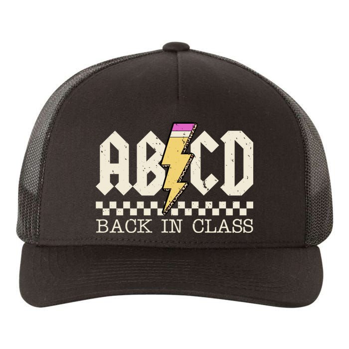 Retro Teacher Tour Abcd Back To School Classic Rock Yupoong Adult 5-Panel Trucker Hat