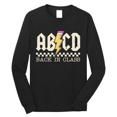 Retro Teacher Tour Abcd Back To School Classic Rock Long Sleeve Shirt