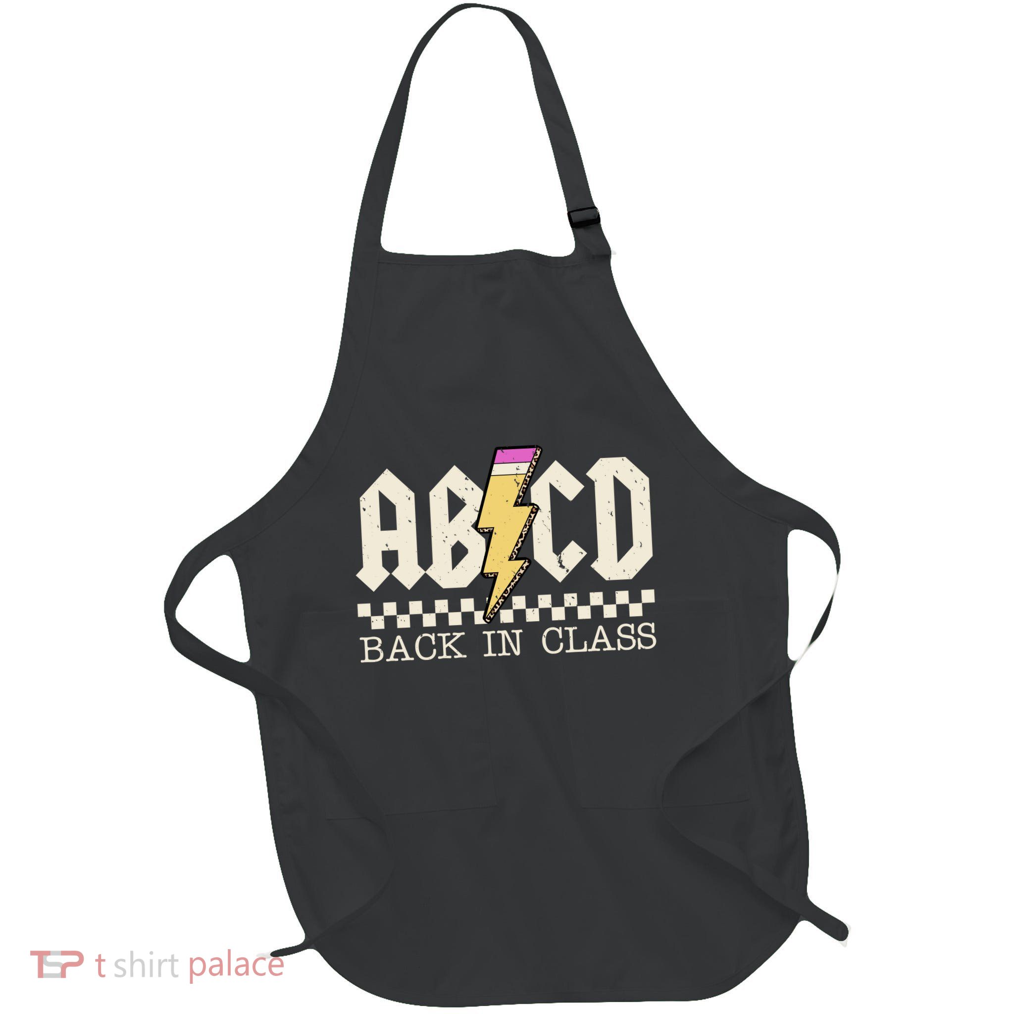Retro Teacher Tour Abcd Back To School Classic Rock Apron