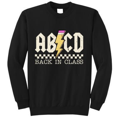 Retro Teacher Tour Abcd Back To School Classic Rock Sweatshirt