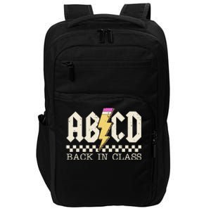 Retro Teacher Tour Abcd Back To School Classic Rock Impact Tech Backpack