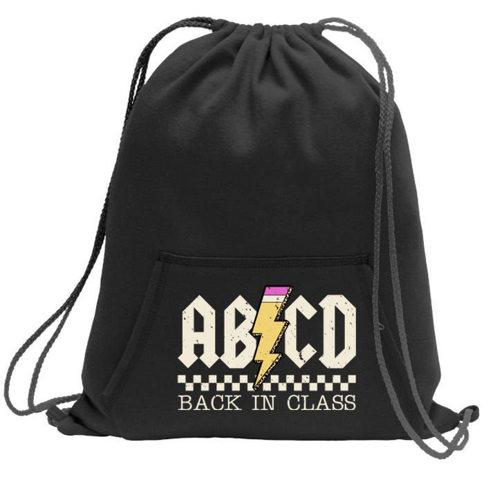 Retro Teacher Tour Abcd Back To School Classic Rock Sweatshirt Cinch Pack Bag