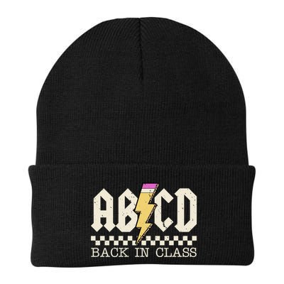 Retro Teacher Tour Abcd Back To School Classic Rock Beanie