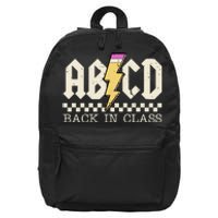 Retro Teacher Tour Abcd Back To School Classic Rock 16 in Basic Backpack