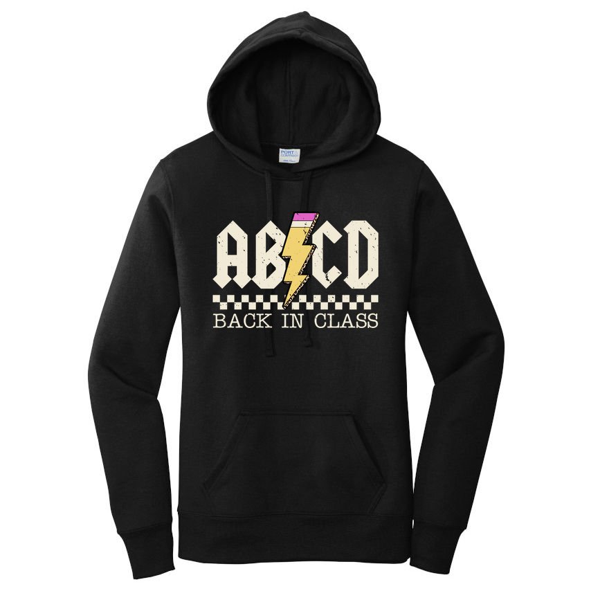 Retro Teacher Tour Abcd Back To School Classic Rock Women's Pullover Hoodie