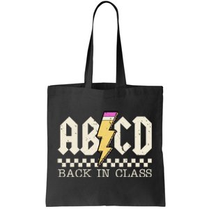 Retro Teacher Tour Abcd Back To School Classic Rock Tote Bag