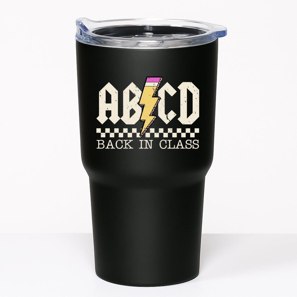 Retro Teacher Tour Abcd Back To School Classic Rock Tumbler