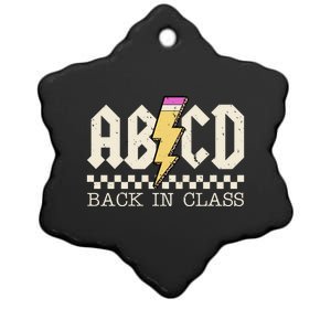 Retro Teacher Tour Abcd Back To School Classic Rock Ceramic Star Ornament